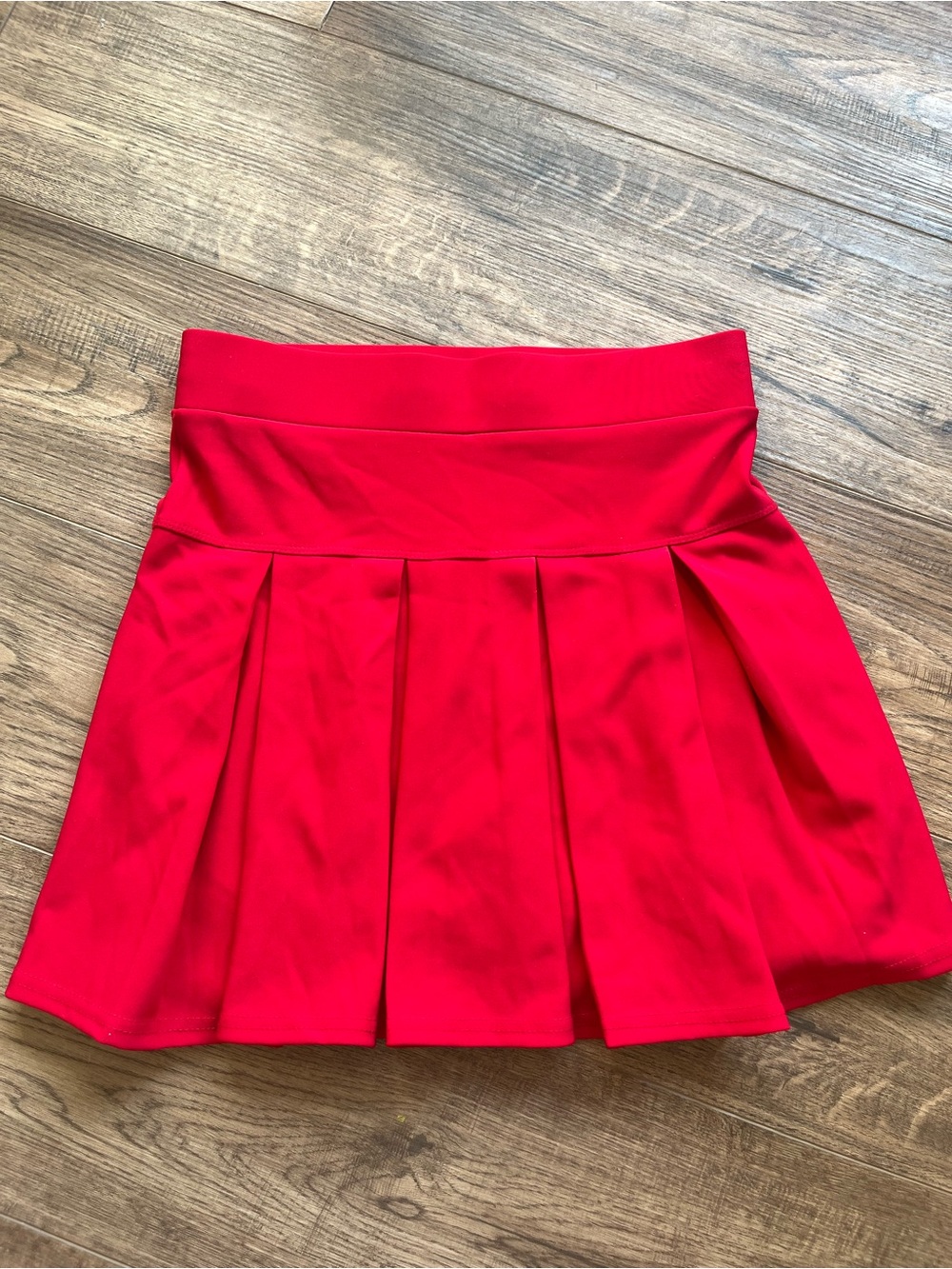 New Mix Red Circle Skirt with Wide Waistband